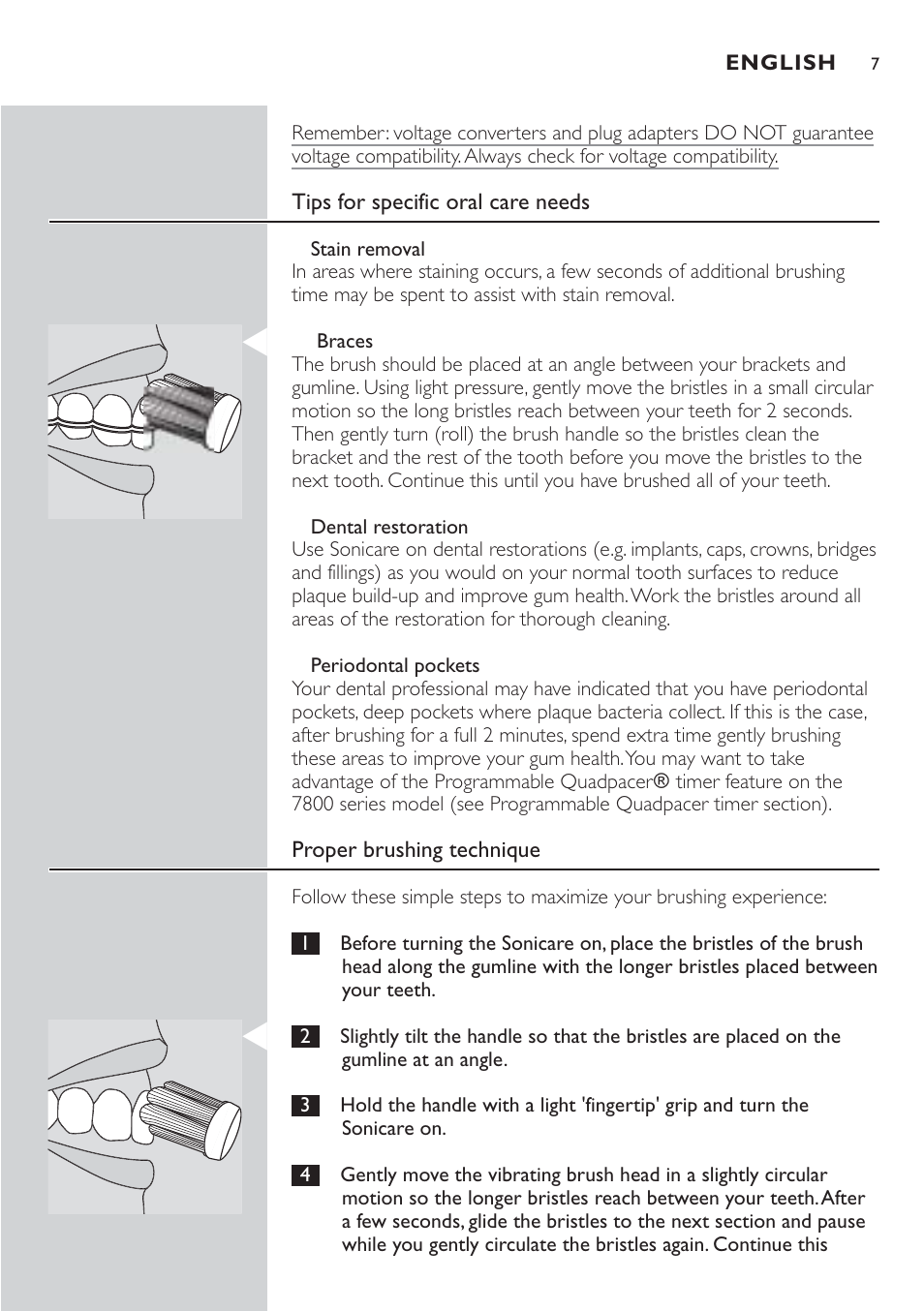 Philips Sonicare 7800 User Manual | Page 7 / 48