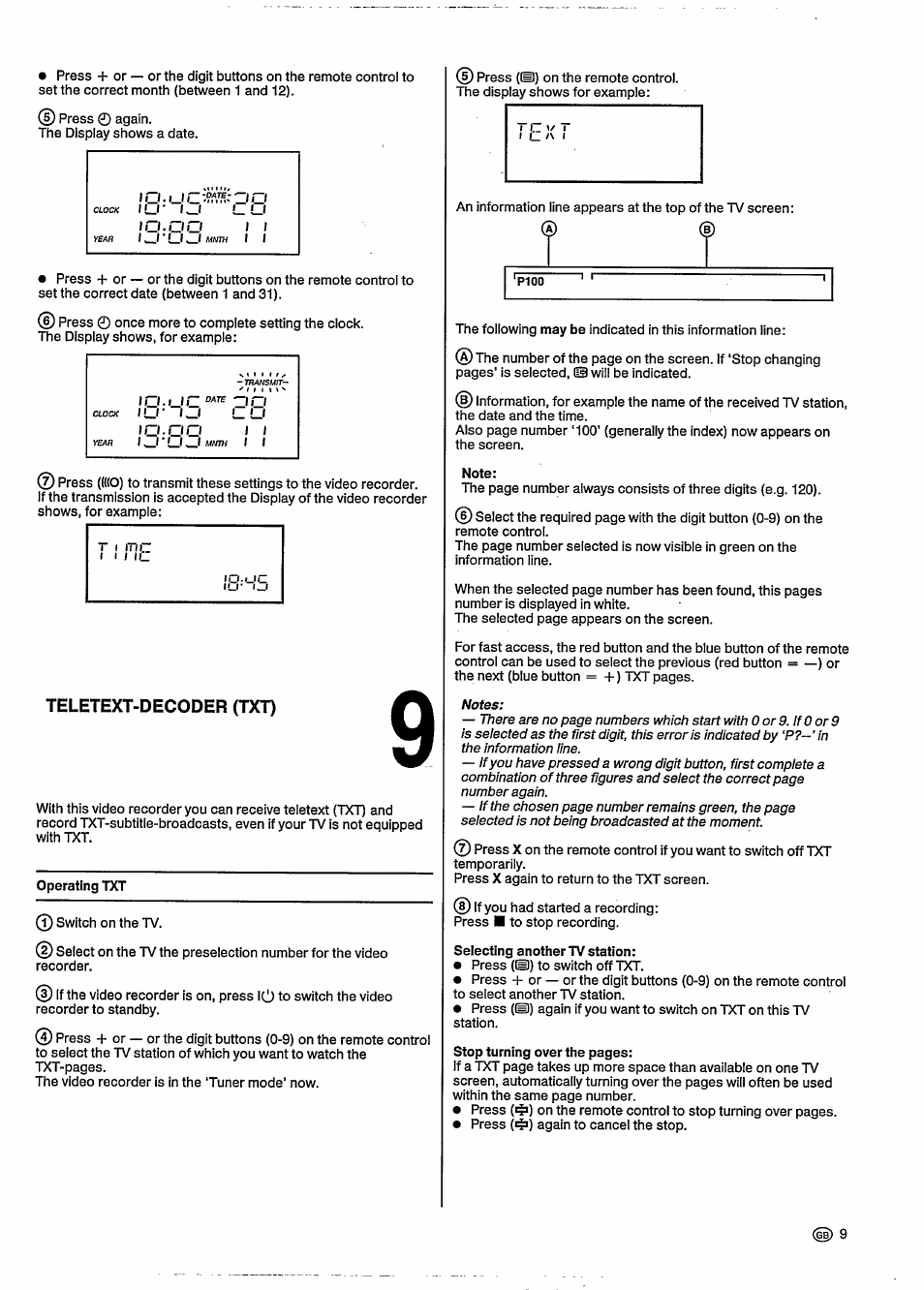 Teletext-decoder (txt) | Philips VHS VR6393 User Manual | Page 13 / 26