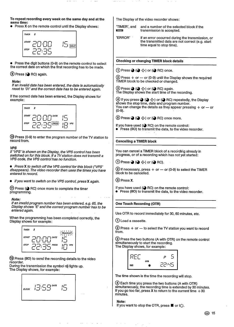 Philips VHS VR6393 User Manual | Page 19 / 26