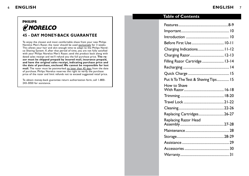 45 - day money-back guarantee | Philips 8040X User Manual | Page 4 / 16