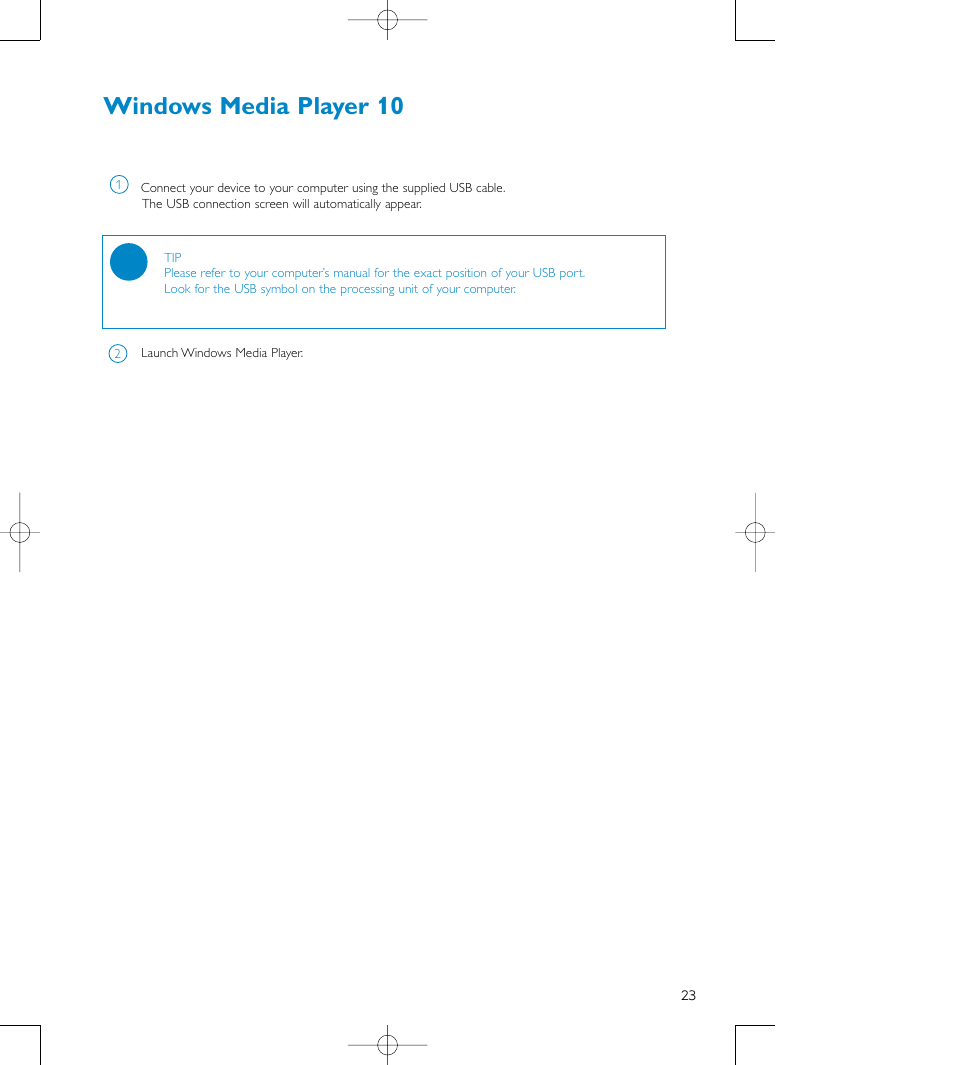 Windows media player 10 | Philips audio players User Manual | Page 26 / 36