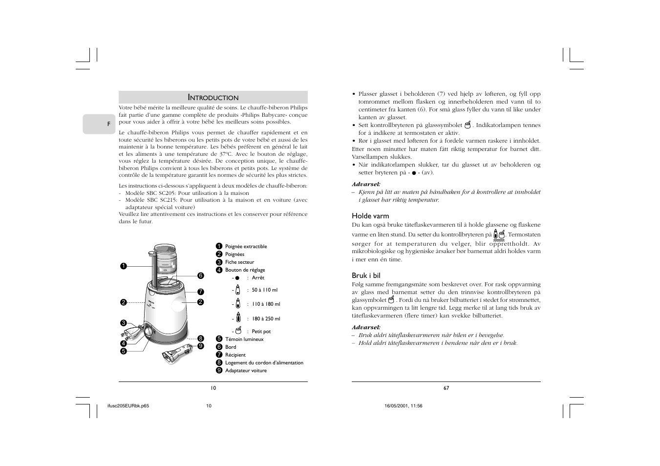 Philips SC205 User Manual | Page 10 / 38