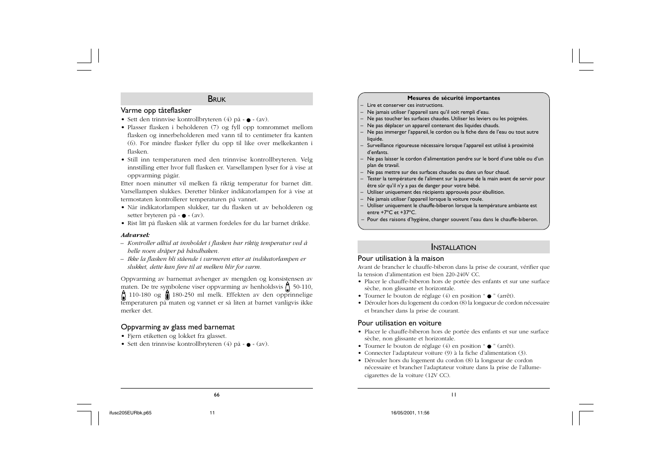 Philips SC205 User Manual | Page 11 / 38