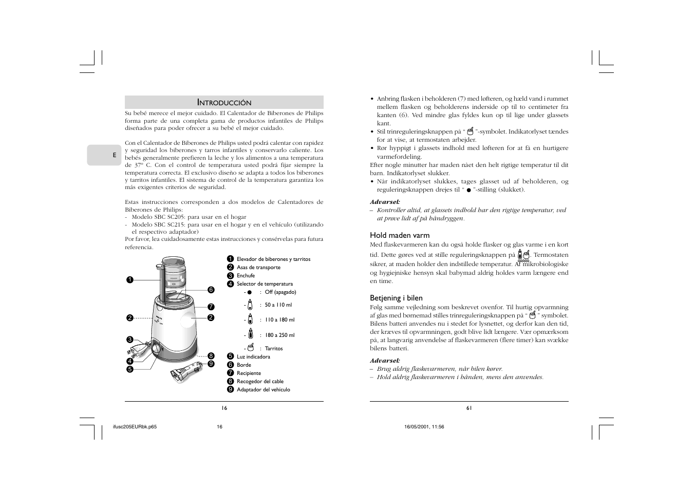 Philips SC205 User Manual | Page 16 / 38