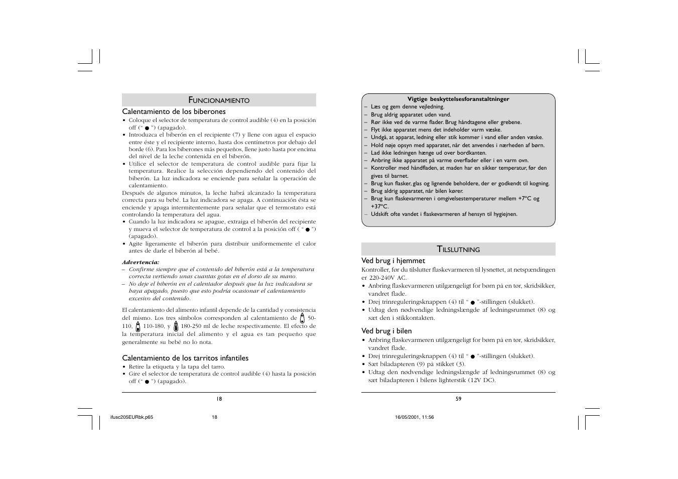 Philips SC205 User Manual | Page 18 / 38