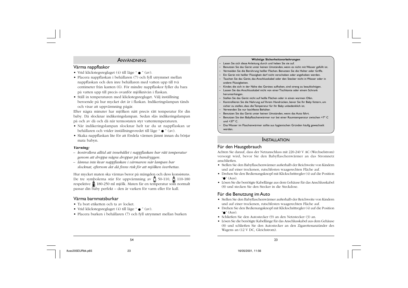 Philips SC205 User Manual | Page 23 / 38