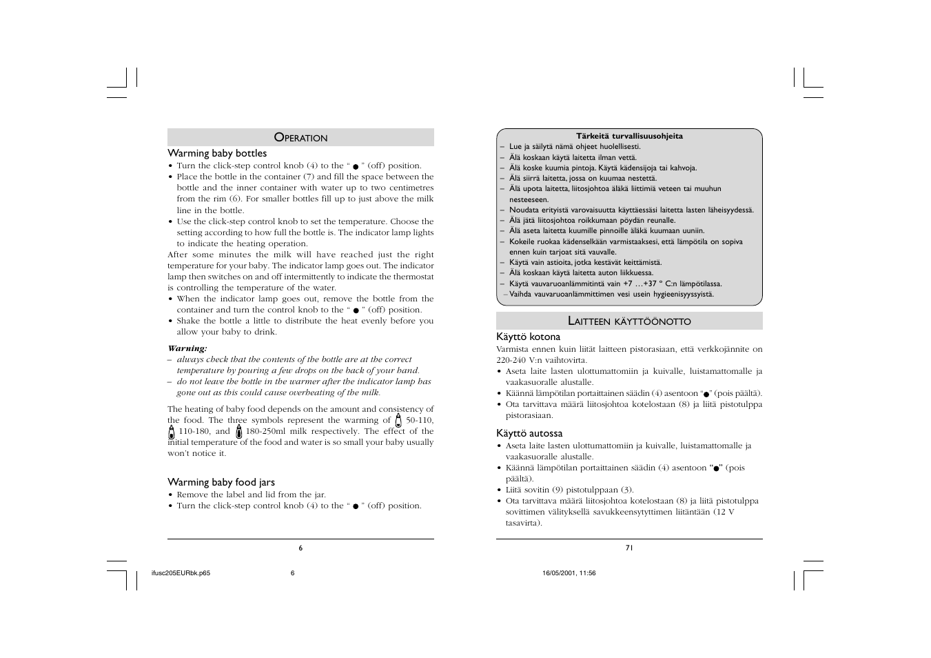 Philips SC205 User Manual | Page 6 / 38