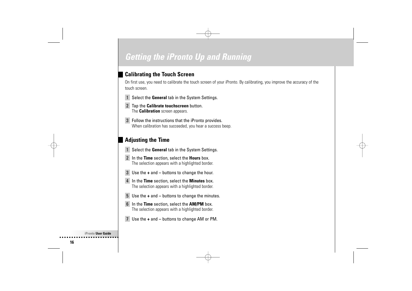 Getting the ipronto up and running | Philips Wireless Equipment Box User Manual | Page 16 / 60