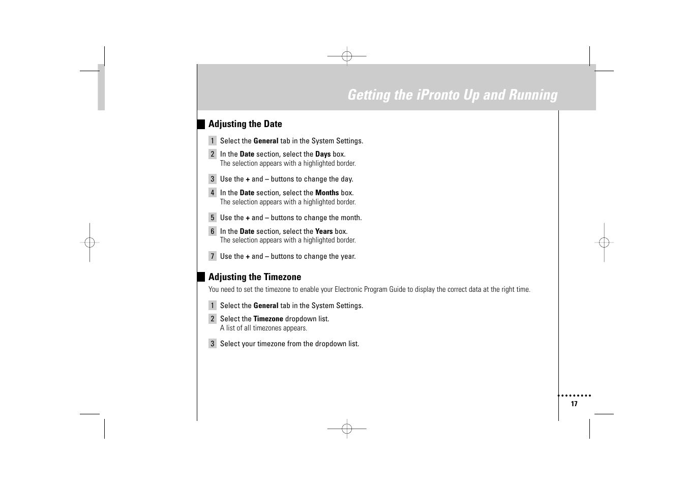 Getting the ipronto up and running | Philips Wireless Equipment Box User Manual | Page 17 / 60