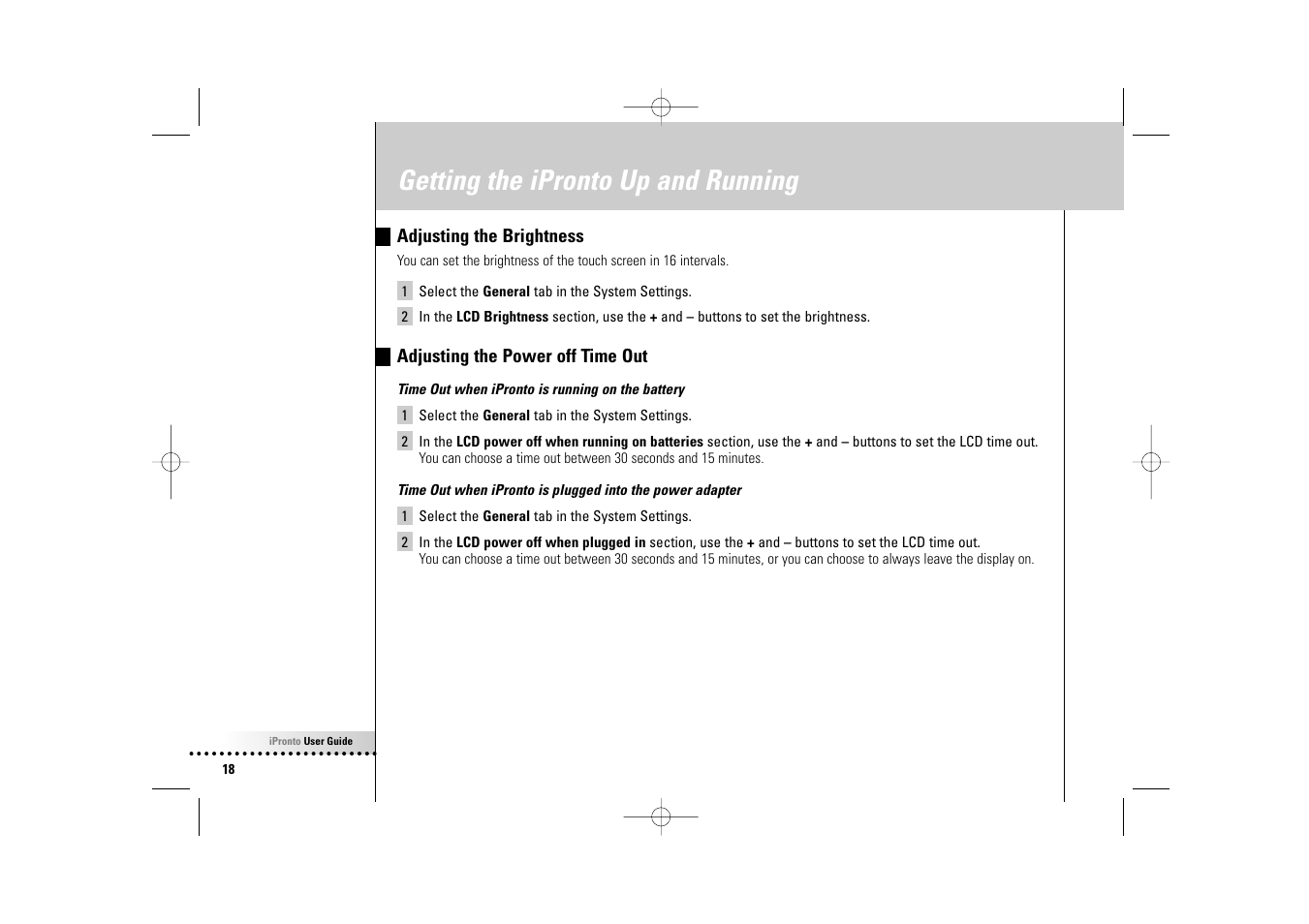 Getting the ipronto up and running | Philips Wireless Equipment Box User Manual | Page 18 / 60