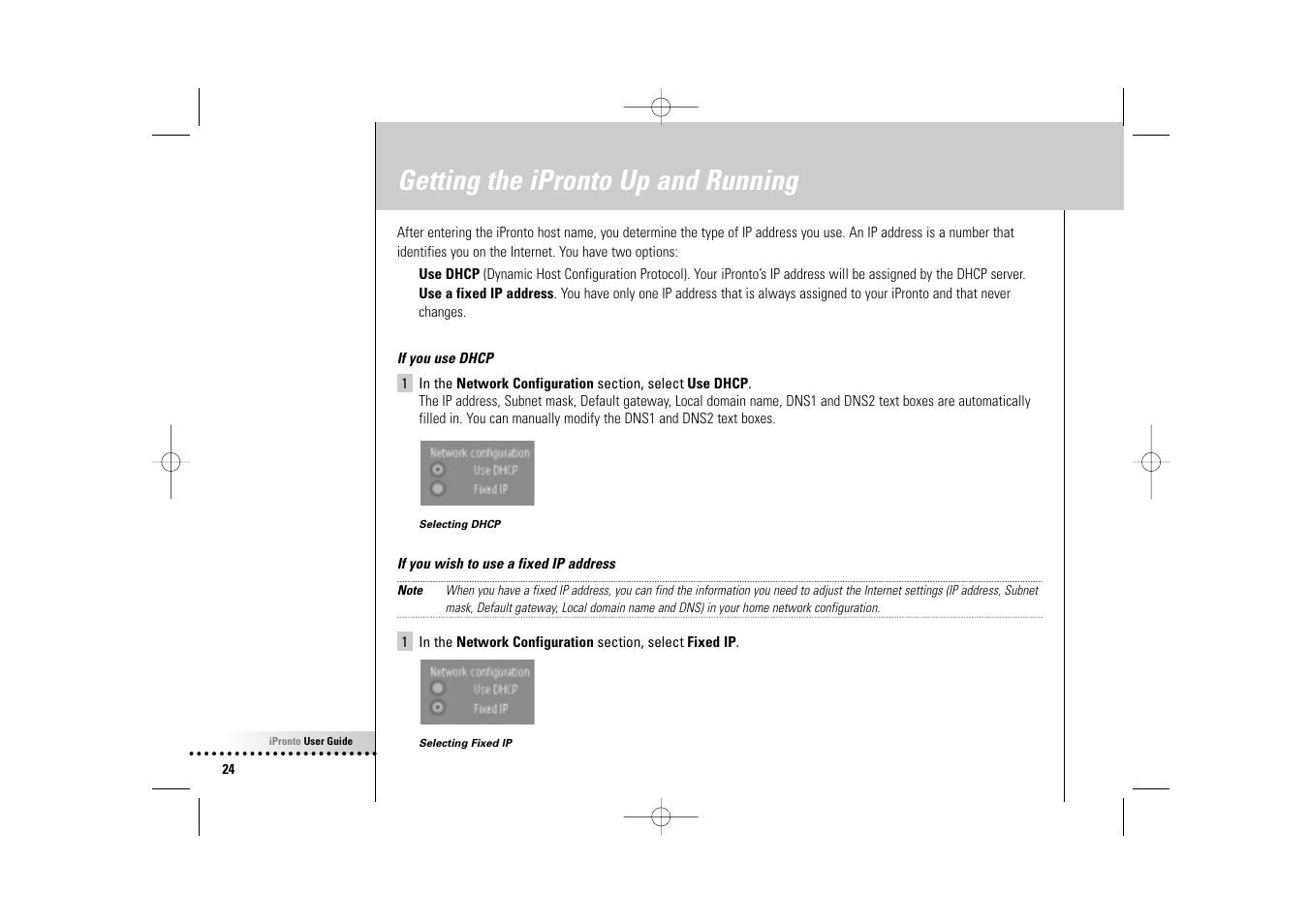 Getting the ipronto up and running | Philips Wireless Equipment Box User Manual | Page 24 / 60