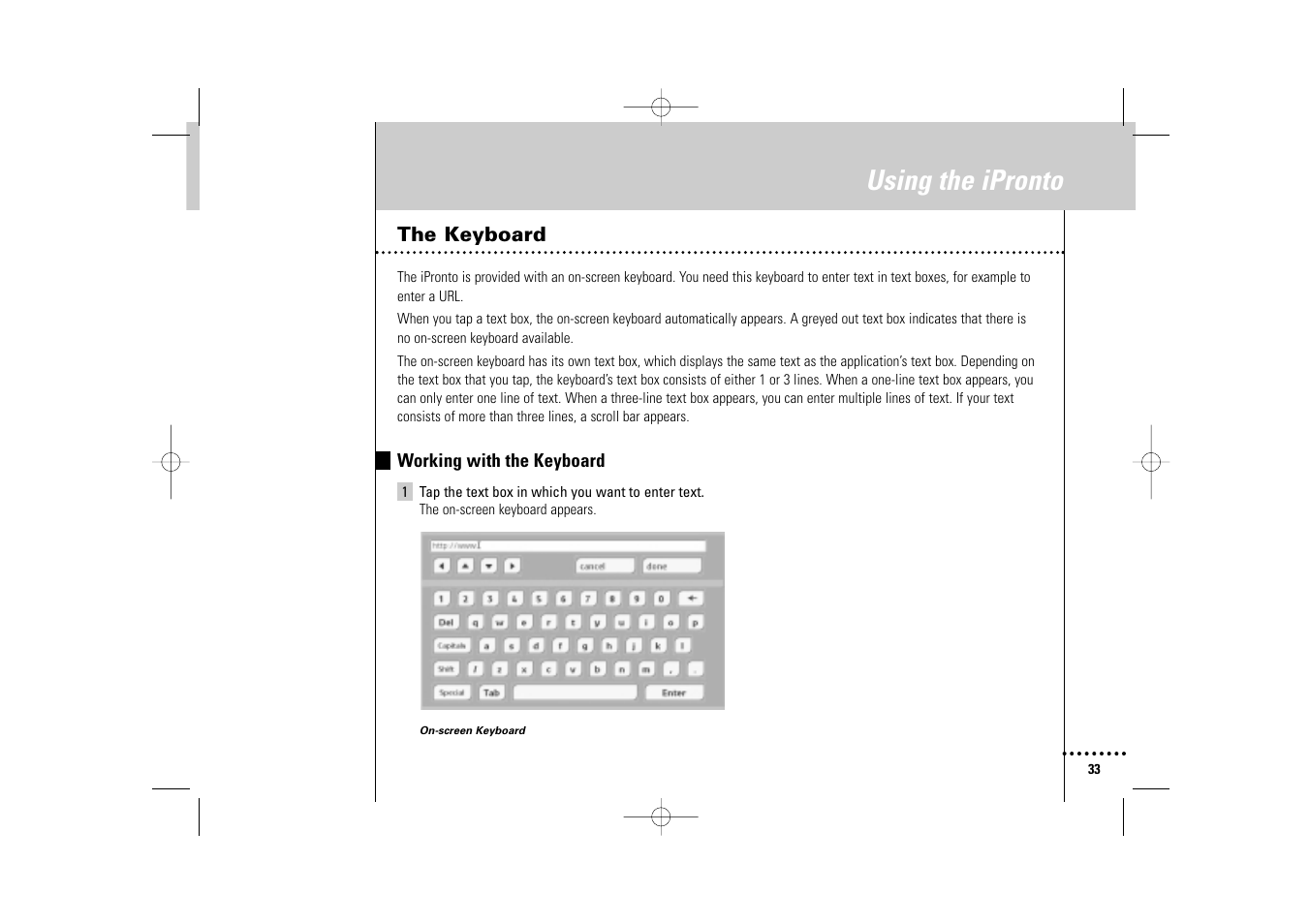 Using the ipronto | Philips Wireless Equipment Box User Manual | Page 33 / 60