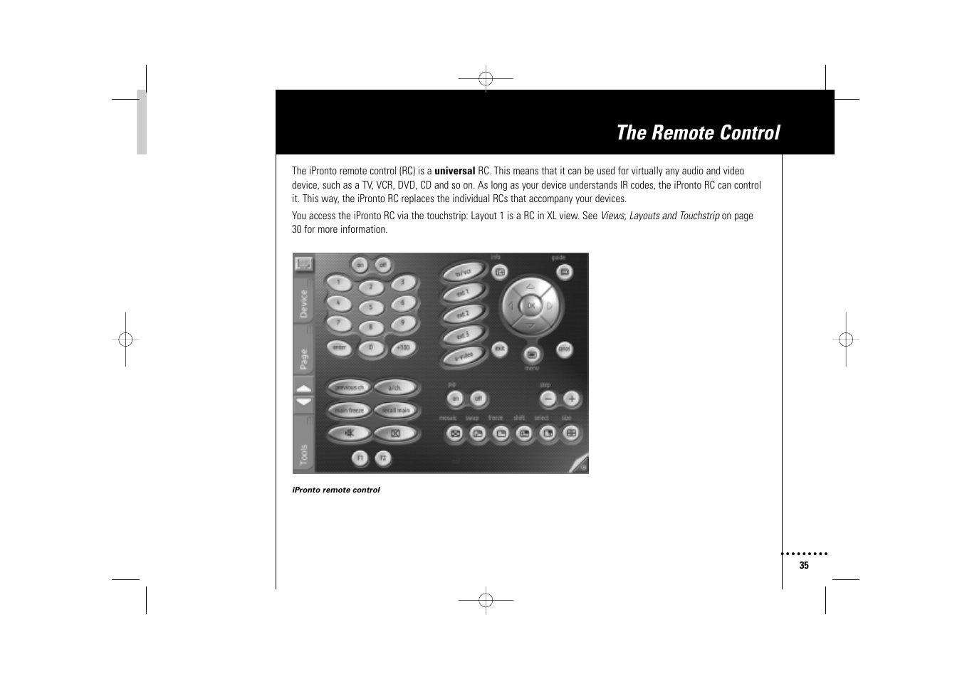 The remote control | Philips Wireless Equipment Box User Manual | Page 35 / 60