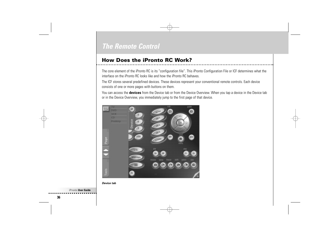 The remote control, How does the ipronto rc work | Philips Wireless Equipment Box User Manual | Page 36 / 60