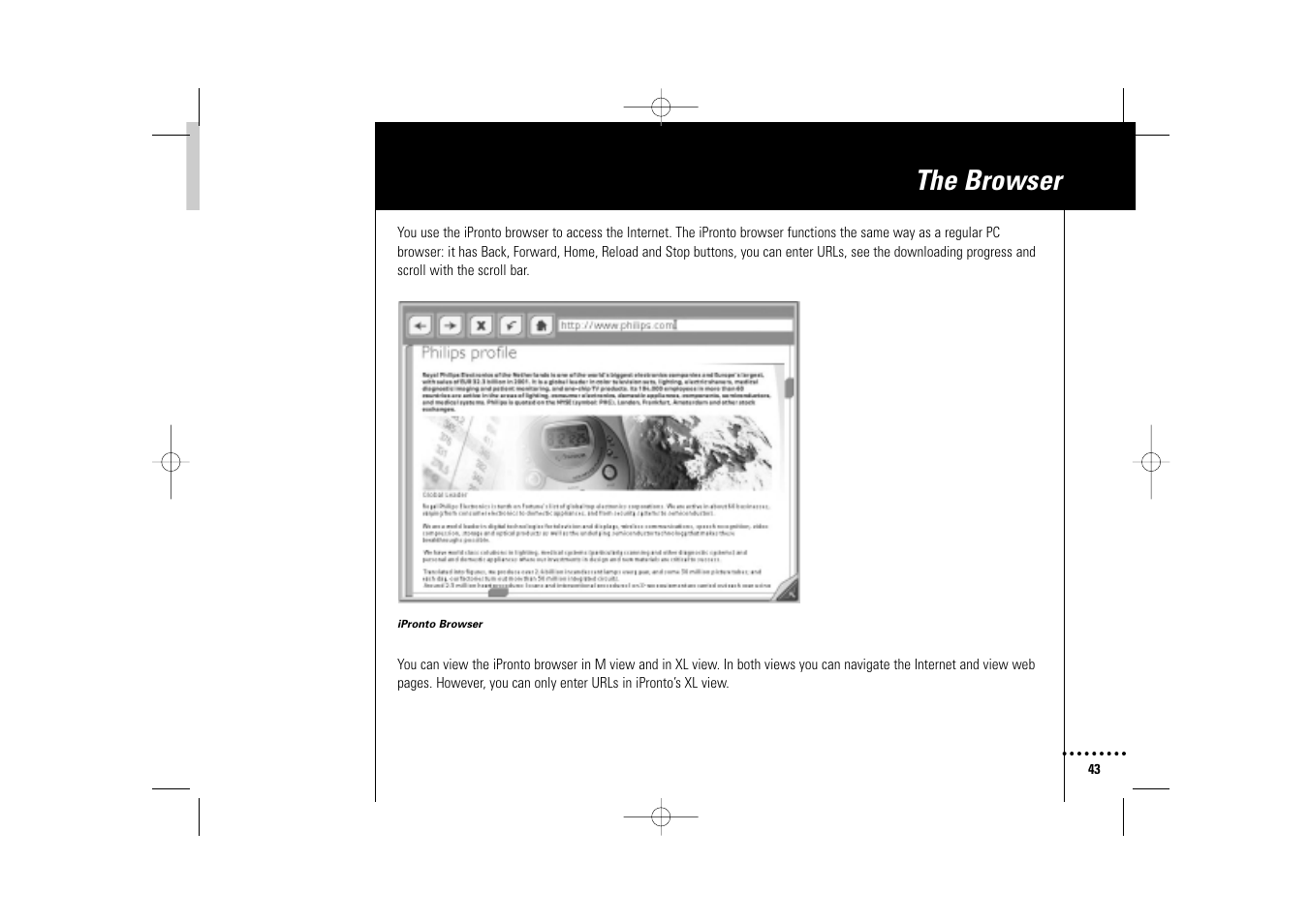 The browser | Philips Wireless Equipment Box User Manual | Page 43 / 60