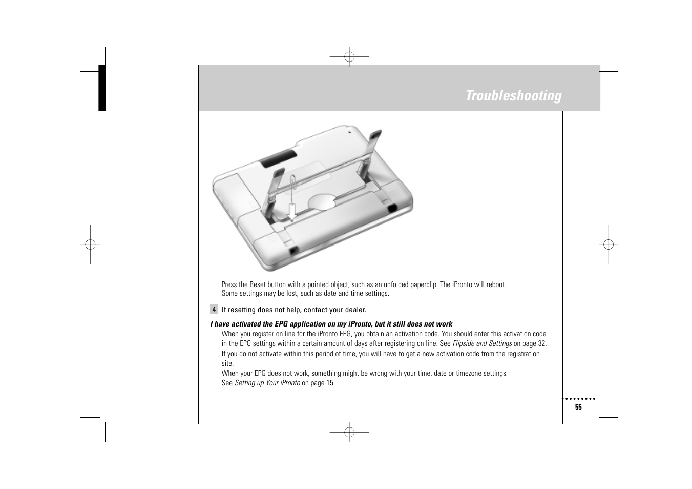Troubleshooting | Philips Wireless Equipment Box User Manual | Page 55 / 60