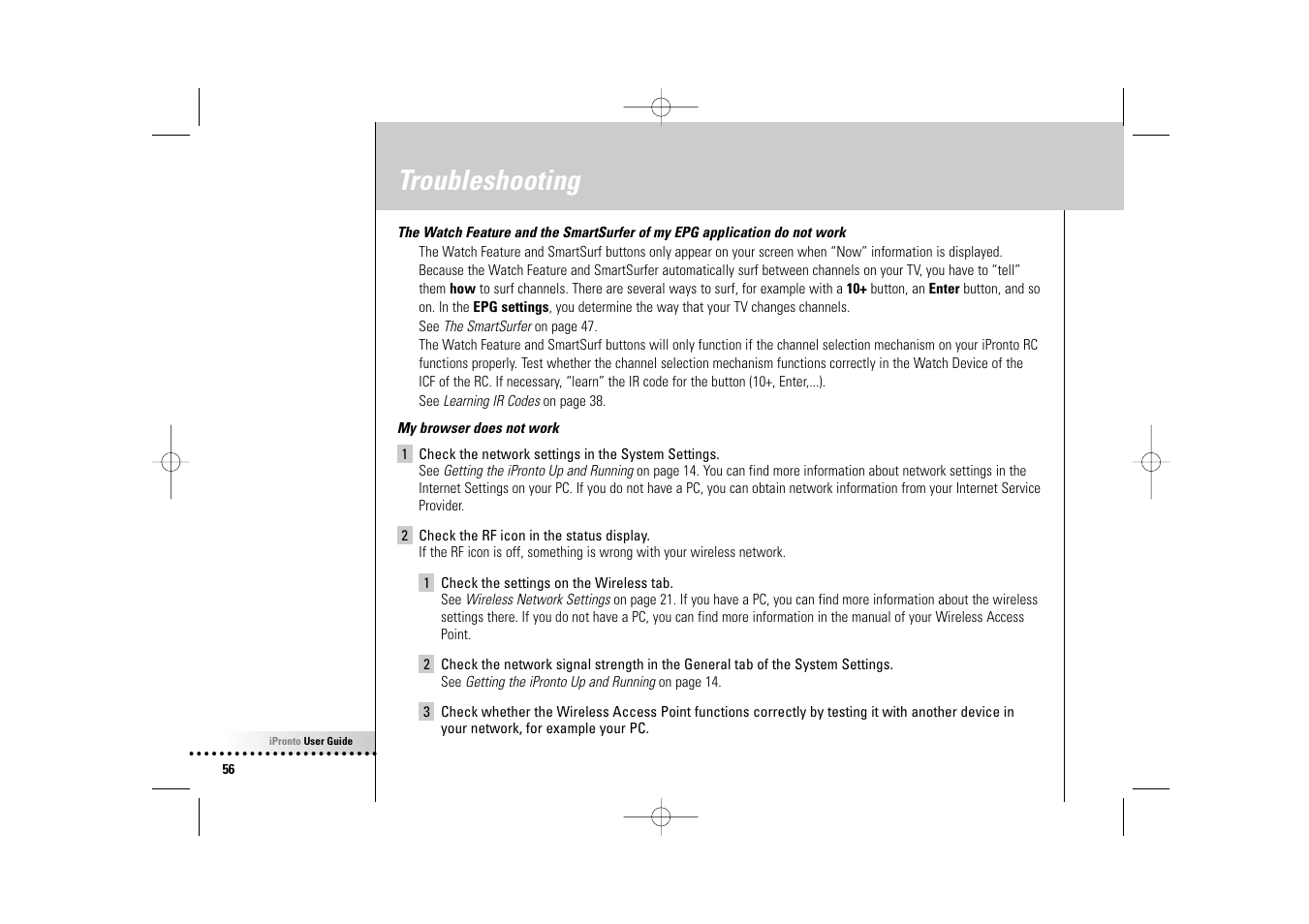 Troubleshooting | Philips Wireless Equipment Box User Manual | Page 56 / 60