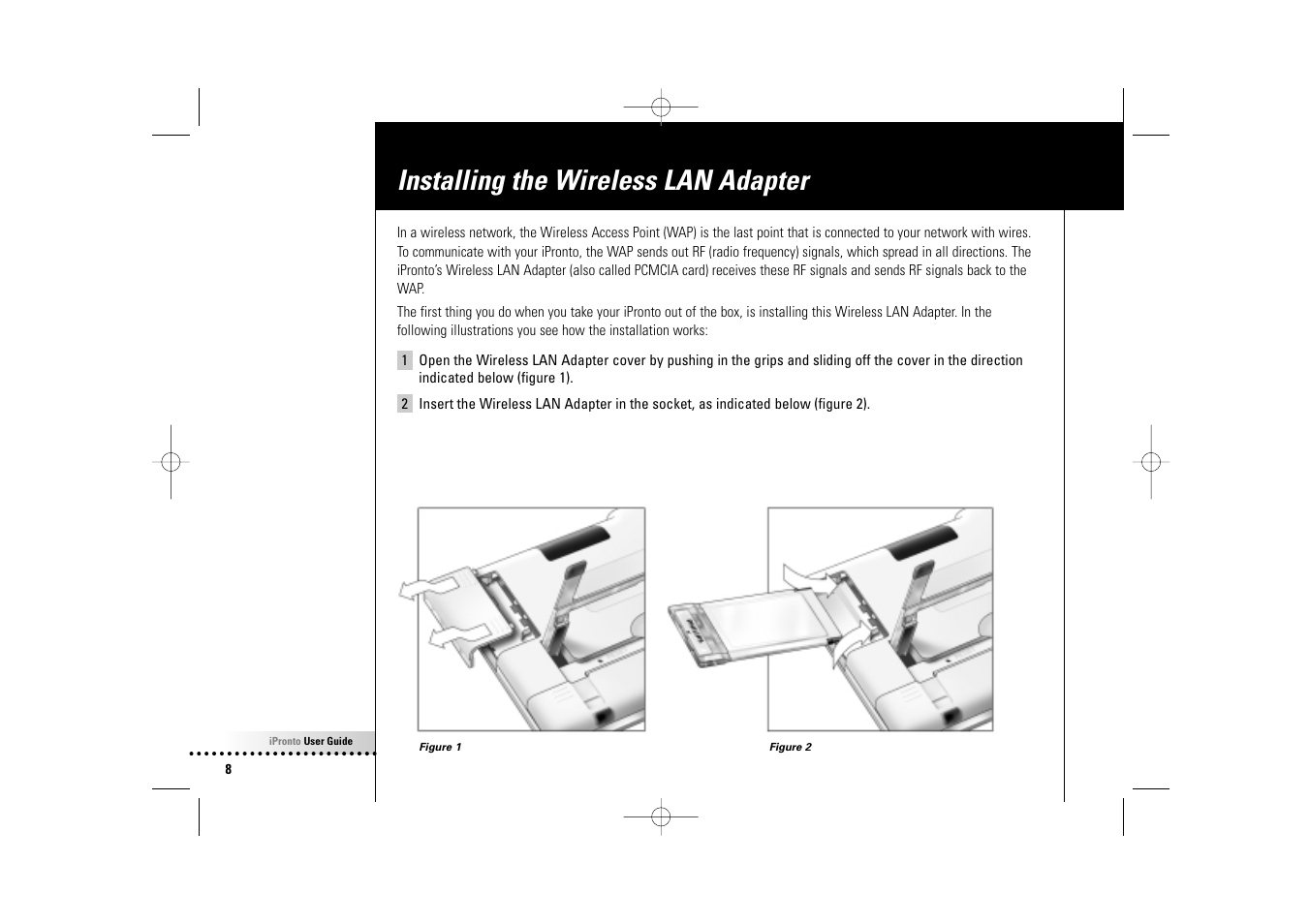 Installing the wireless lan adapter | Philips Wireless Equipment Box User Manual | Page 8 / 60