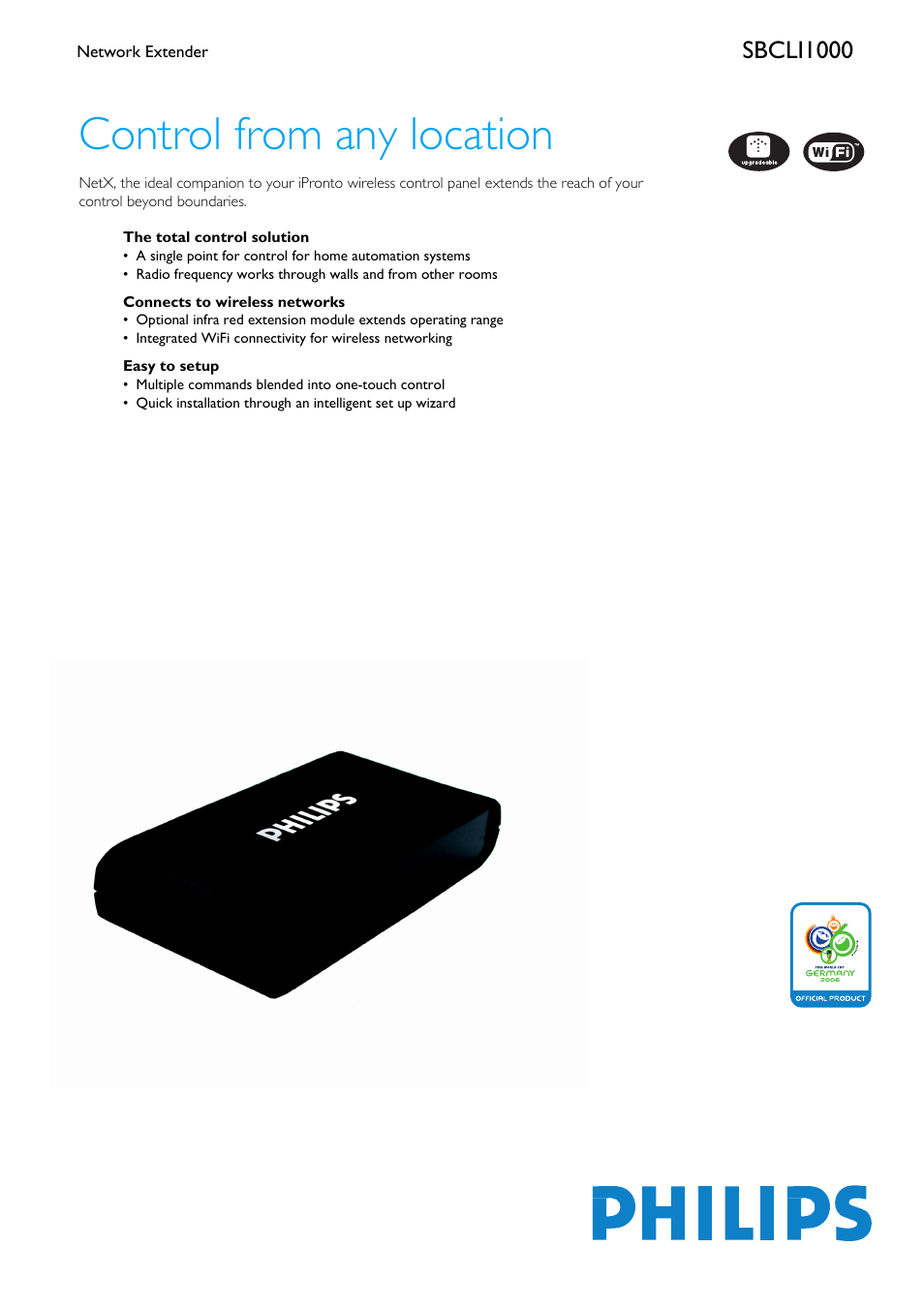 Philips SBCLI1000 User Manual | 2 pages