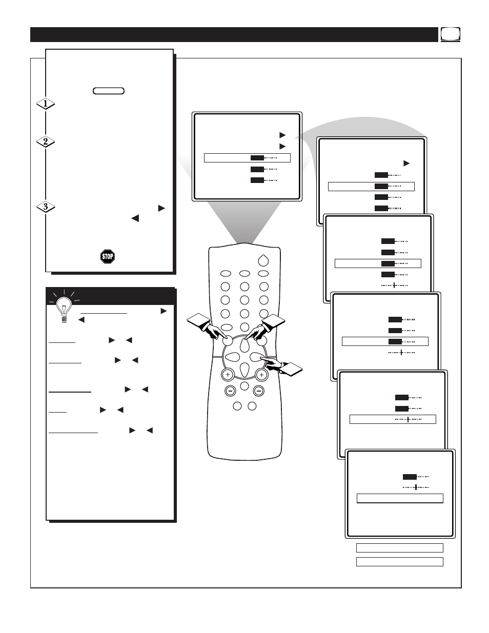 Tv p, Ow to, Djust the | Icture | Philips 13PR19C1 User Manual | Page 15 / 40