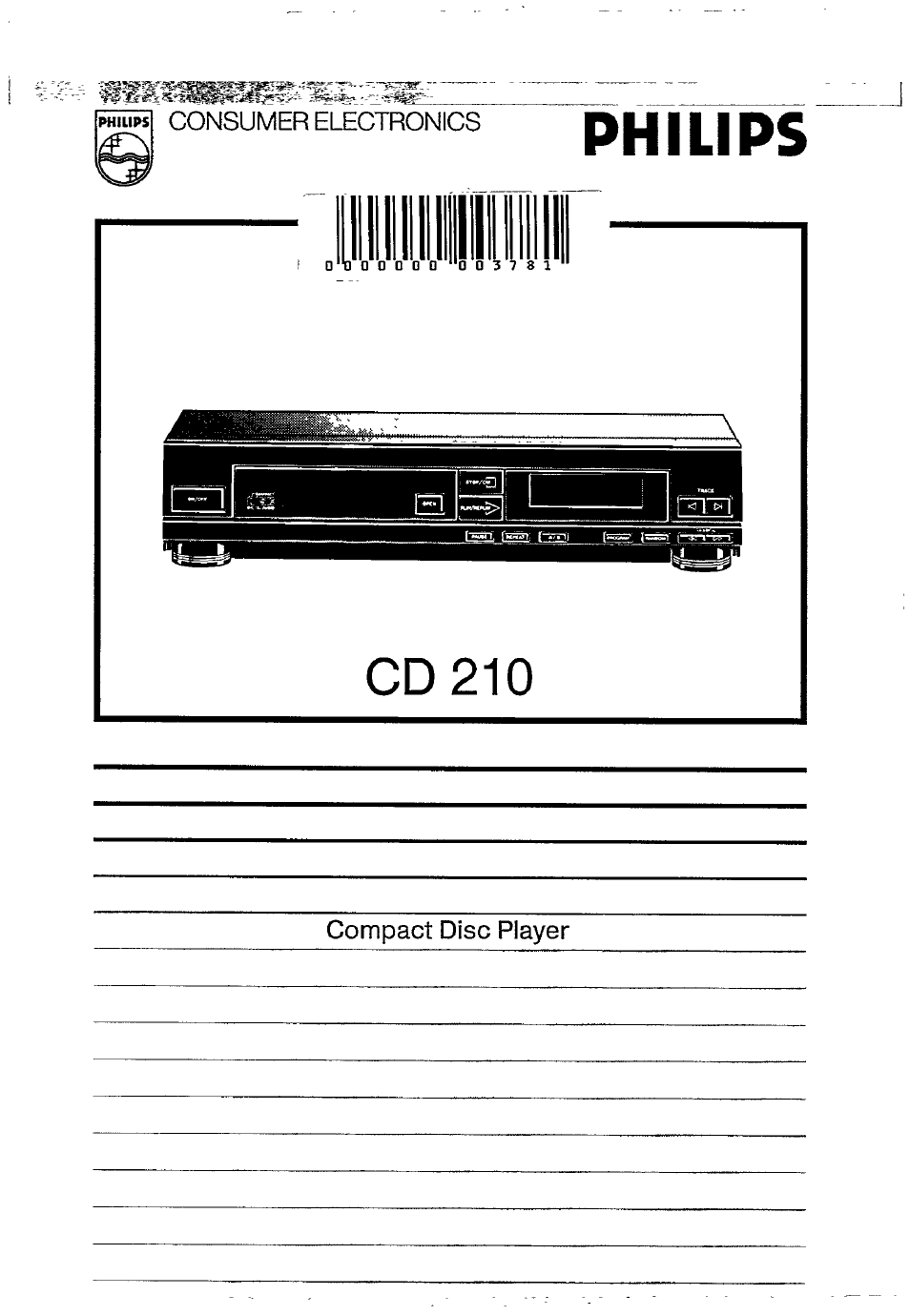 Philips CD 210 User Manual | 10 pages