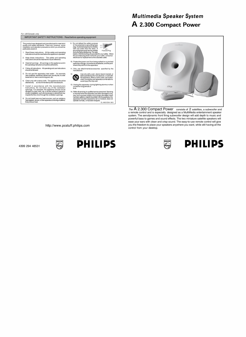 Philips MMS2031799 User Manual | 3 pages
