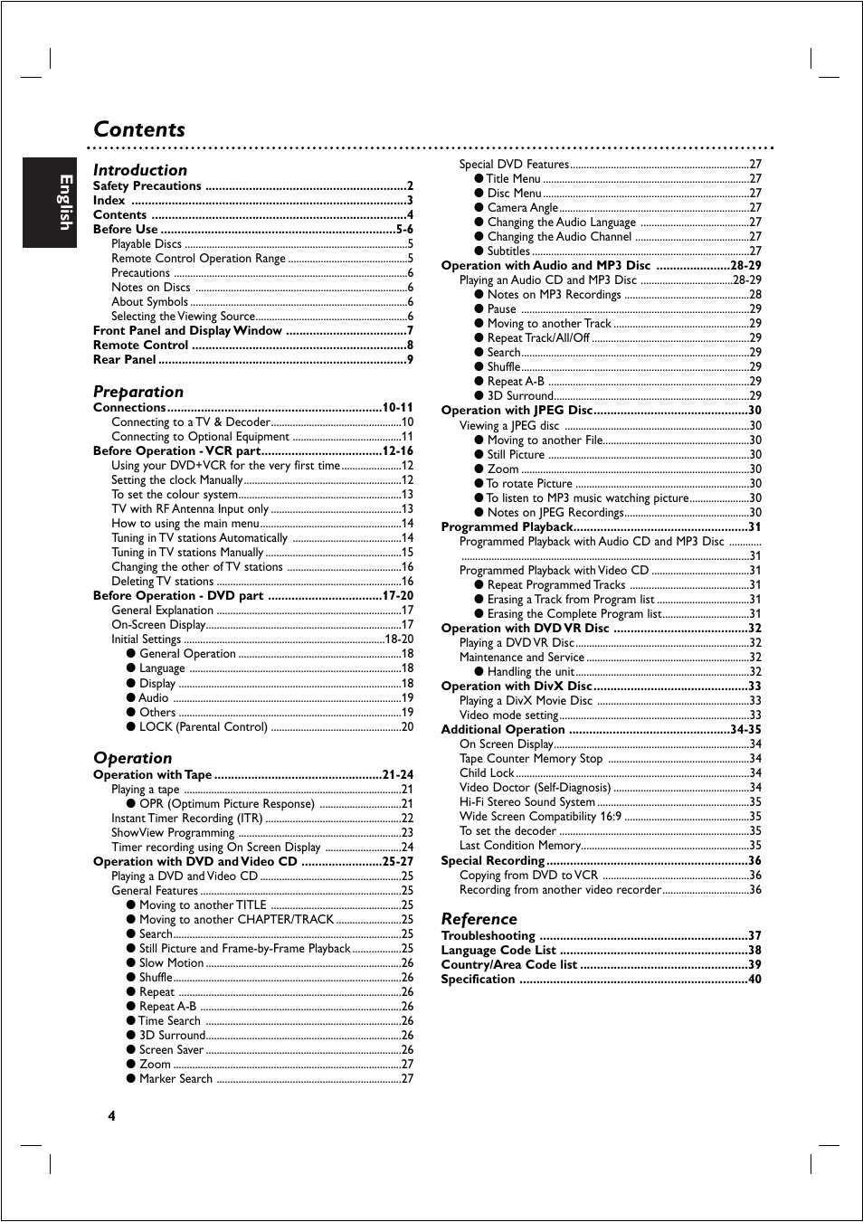 Philips 721VR User Manual | Page 4 / 40