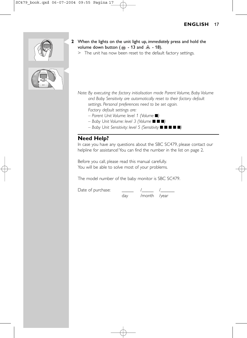 Need help | Philips Dect SC479 User Manual | Page 17 / 18