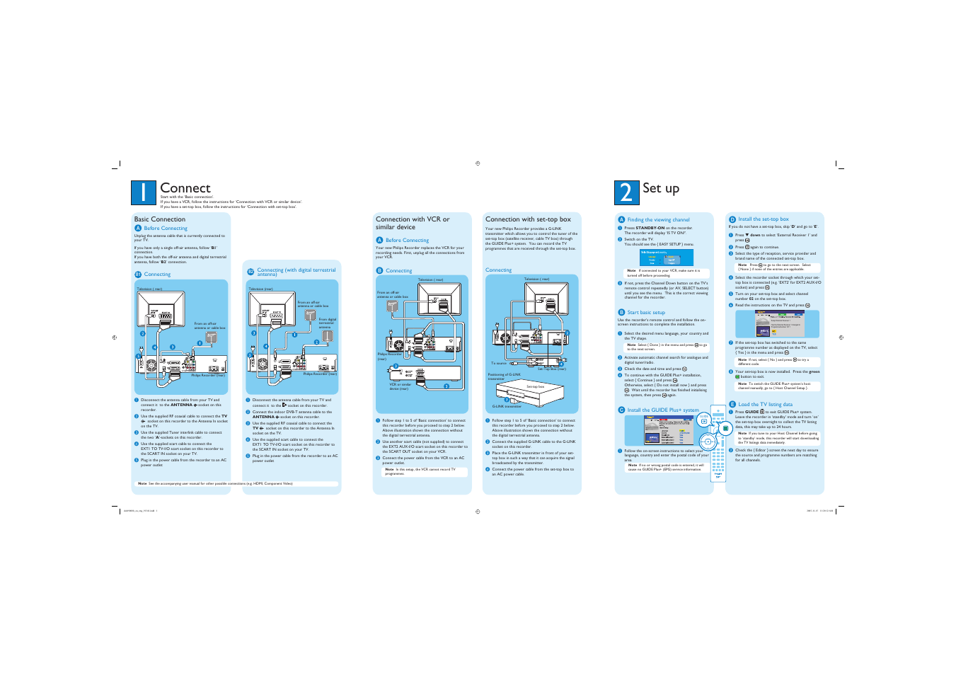 Philips DVDR9000H/10 User Manual | 2 pages