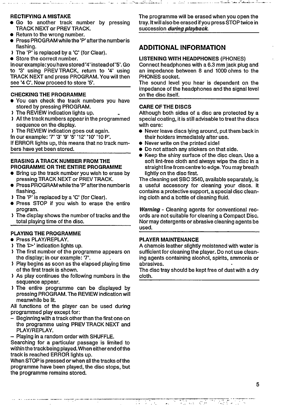 Philips CD 582 User Manual | Page 7 / 11