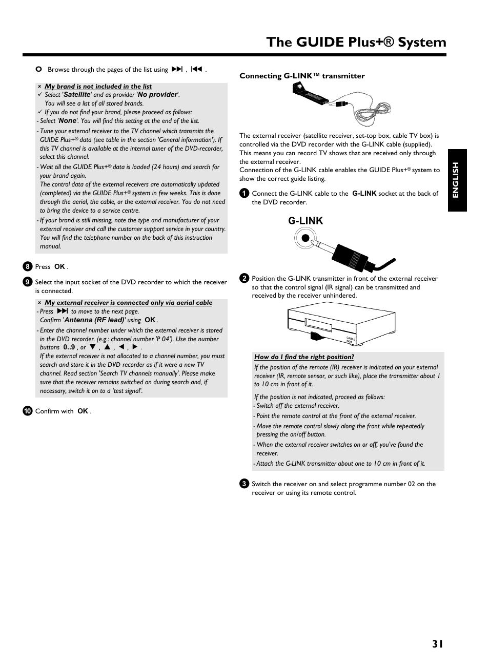 The guide plus+® system | Philips HDRW 720/00-02 User Manual | Page 33 / 96