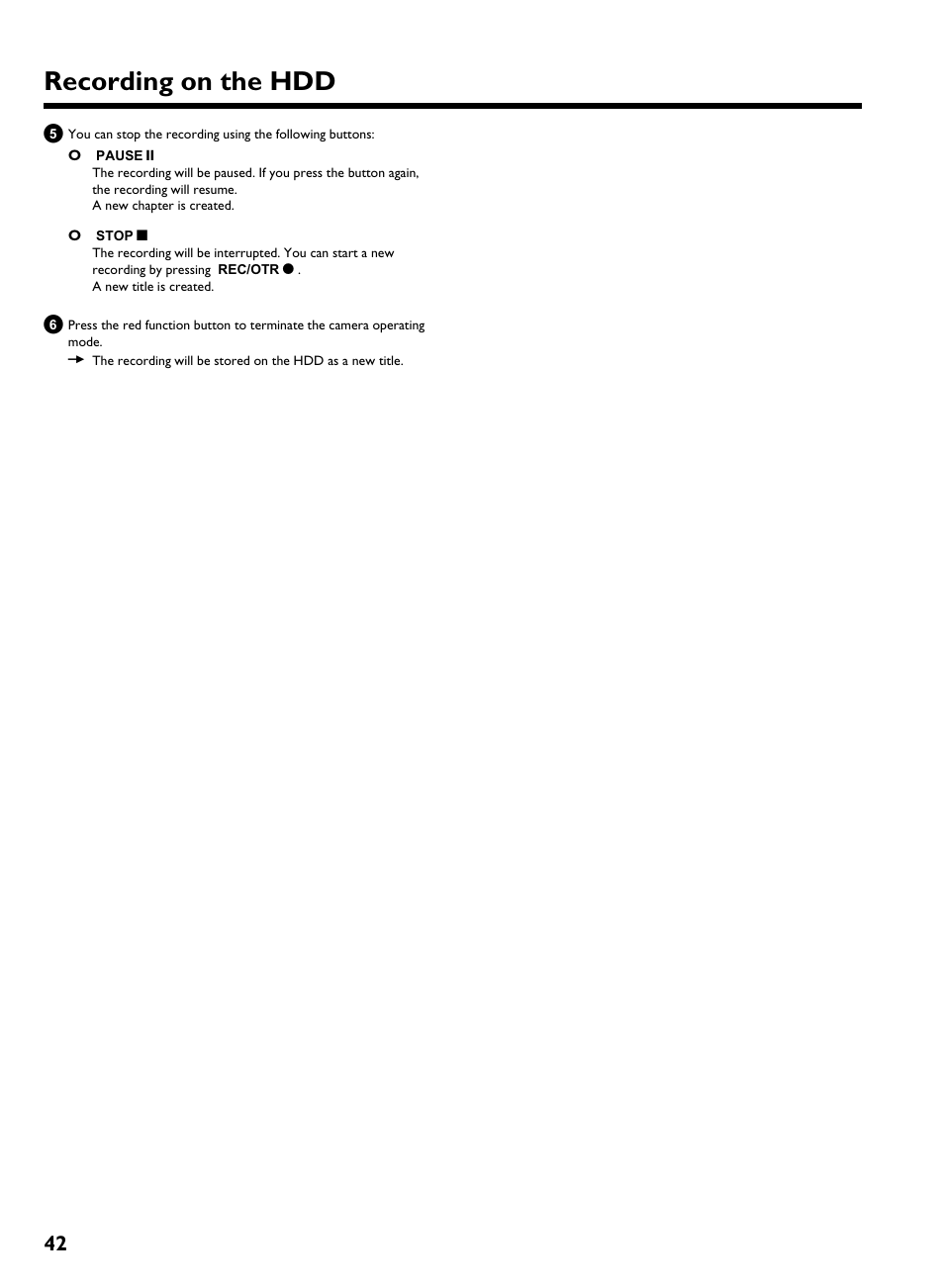 Recording on the hdd | Philips HDRW 720/00-02 User Manual | Page 44 / 96