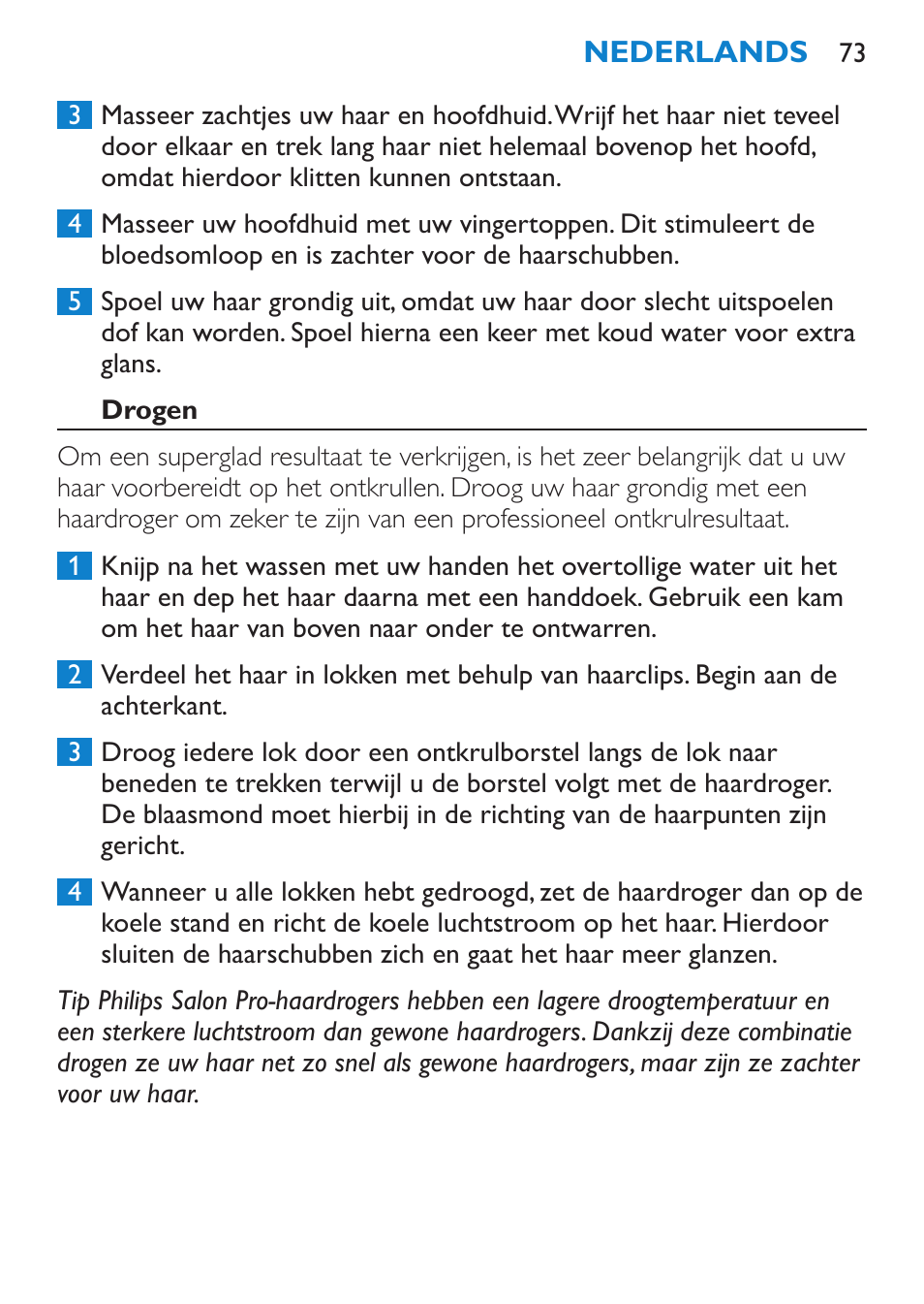 Drogen | Philips HP4667 User Manual | Page 73 / 112