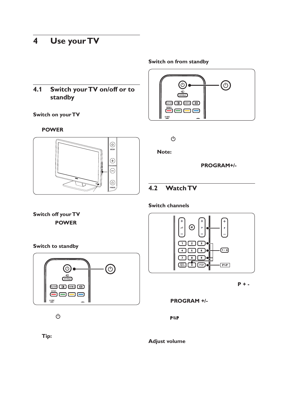 Use your tv 4 | Philips 19PFL5403/60 User Manual | Page 12 / 38