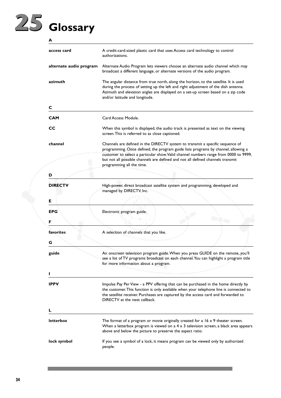 Glossary | Philips DSX5250 User Manual | Page 38 / 42