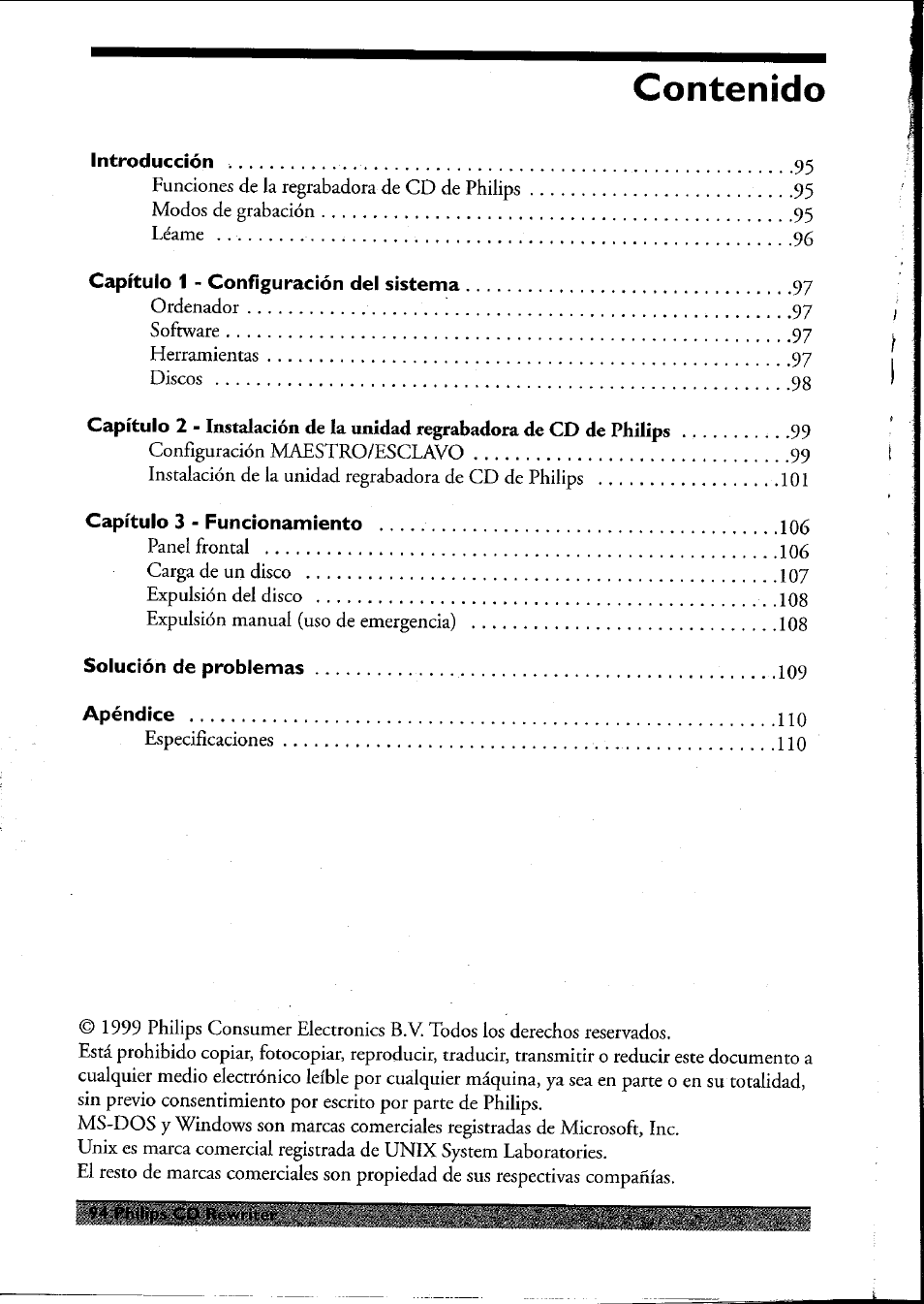 Philips PCRW404K/17 User Manual | Page 102 / 122