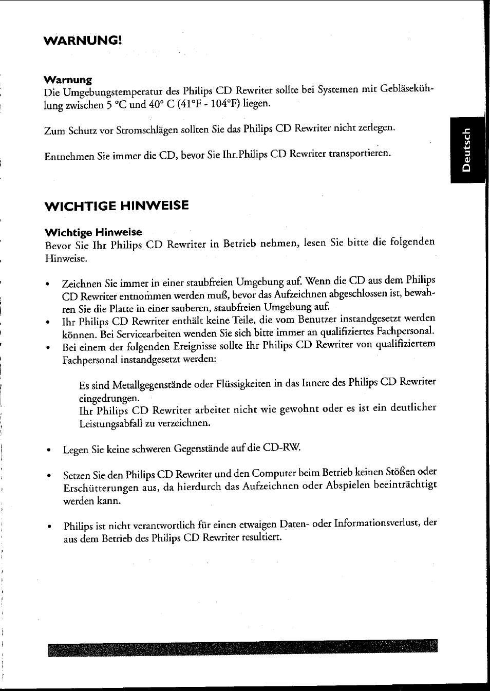 Philips PCRW404K/17 User Manual | Page 29 / 122