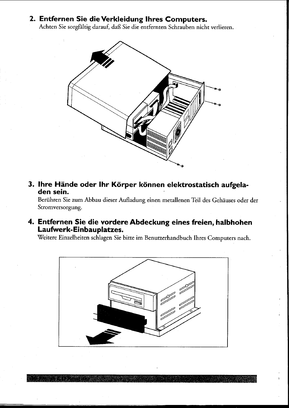 Entfernen sie die verkleidung ihres computers | Philips PCRW404K/17 User Manual | Page 38 / 122