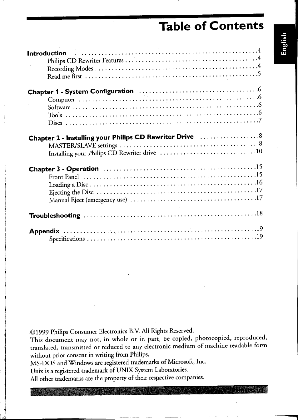 Philips PCRW404K/17 User Manual | Page 9 / 122