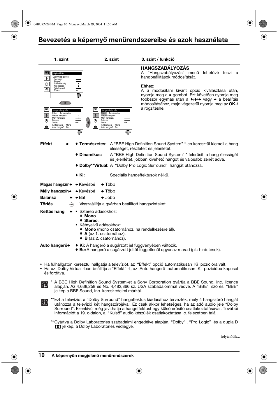 Sony KV-29XL70K User Manual | Page 70 / 124