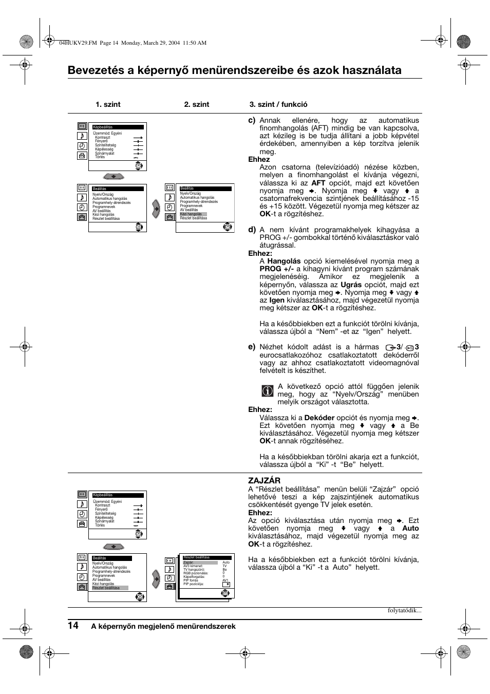 Sony KV-29XL70K User Manual | Page 74 / 124