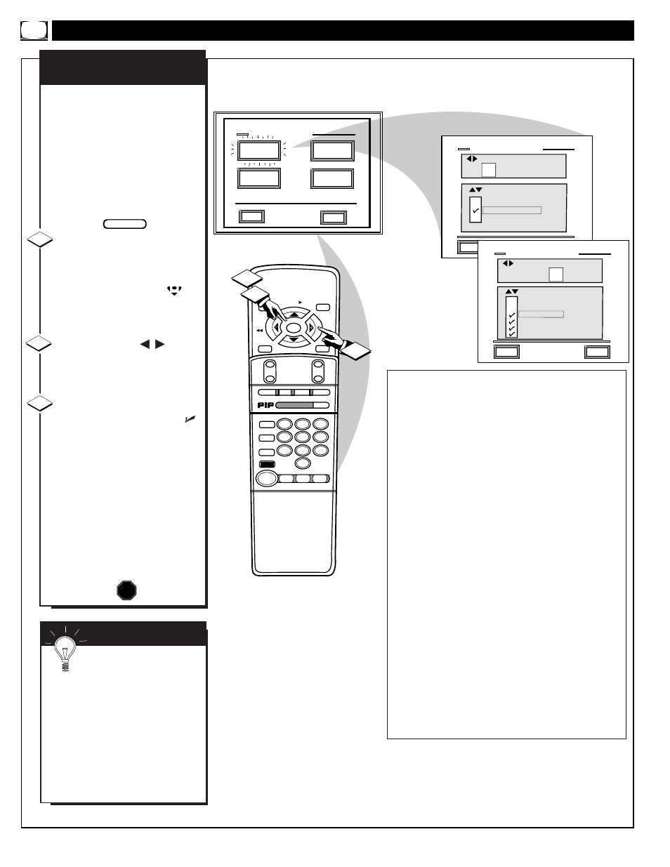 Eature, Ontrols, Continued | 12 s, Content advisory parental guidelines, Stop | Philips 9P5031C1 User Manual | Page 20 / 52