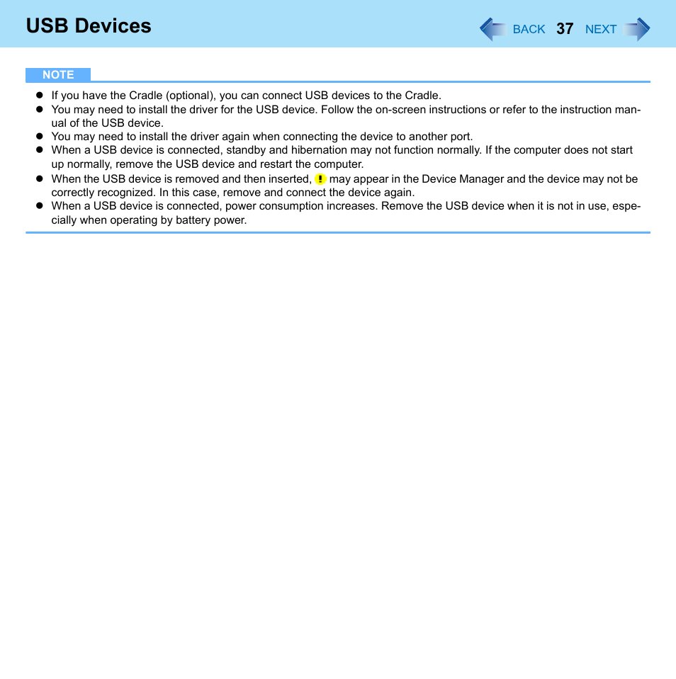 Usb devices | Philips CF-U1 User Manual | Page 37 / 85