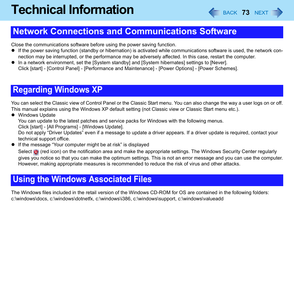 Technical information | Philips CF-U1 User Manual | Page 73 / 85