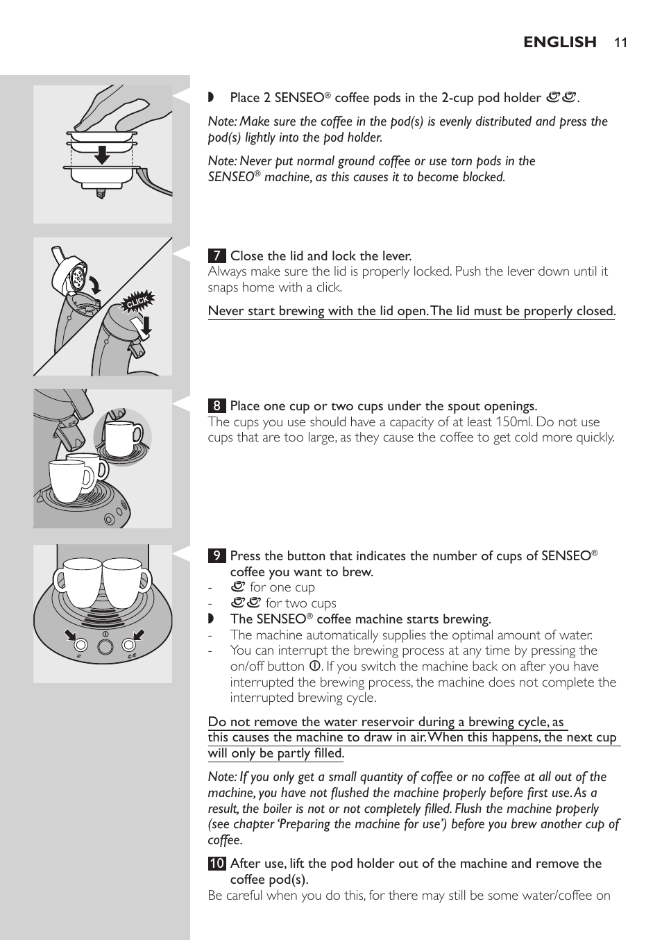 Philips HD7805 User Manual | Page 11 / 88