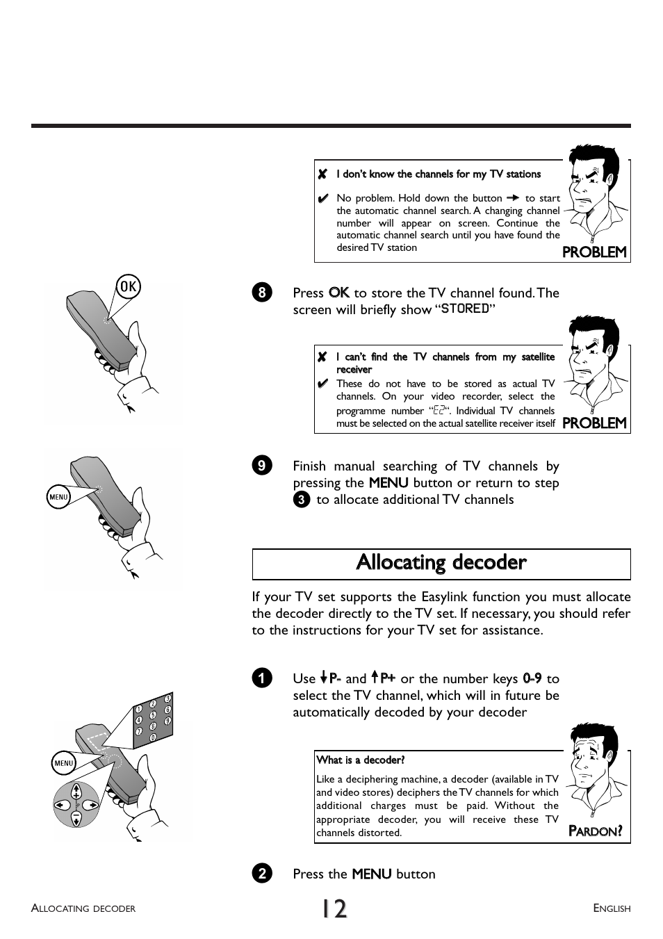 Allocating decoder | Philips VR 260/07 User Manual | Page 12 / 52