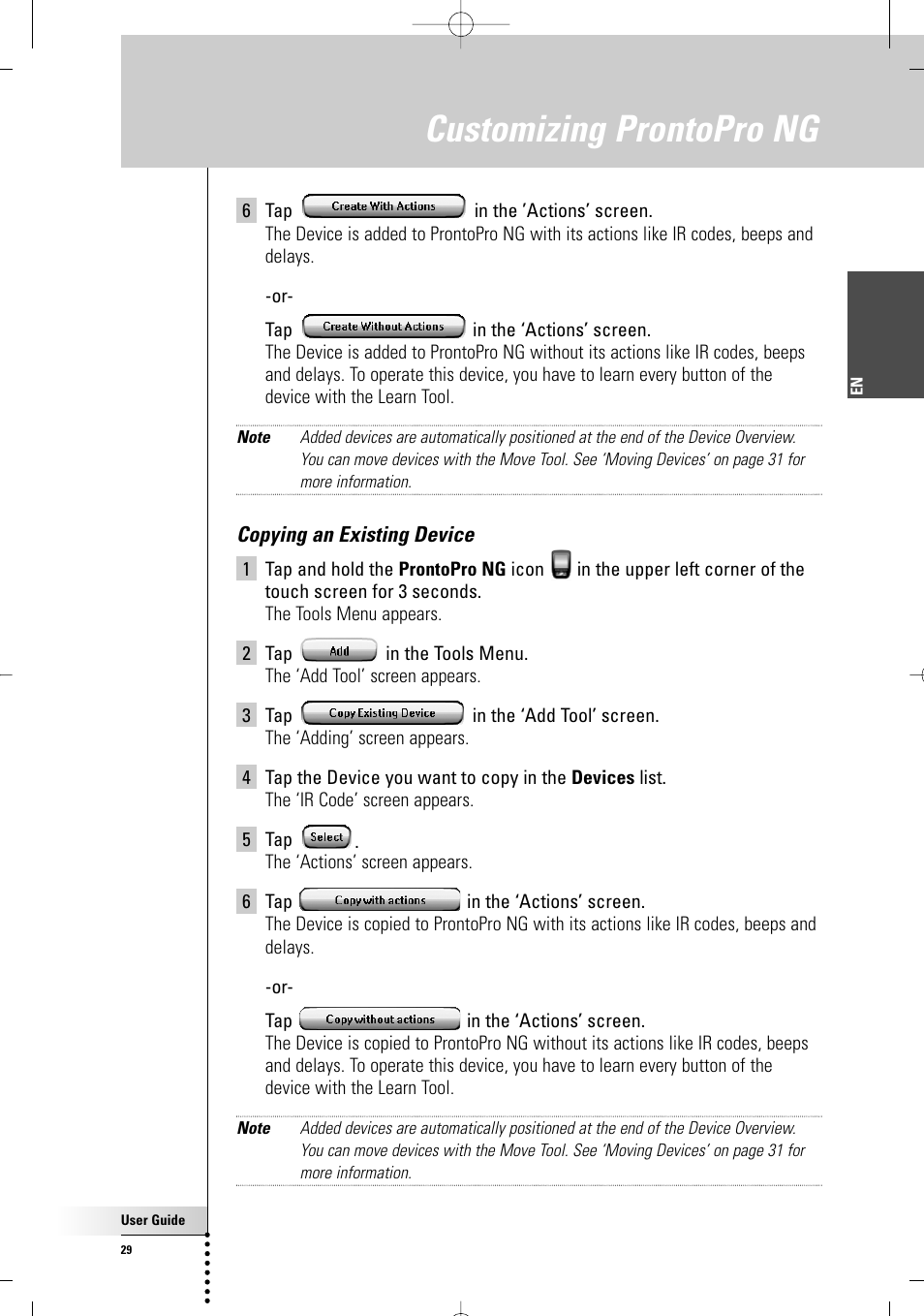 Customizing prontopro ng | Philips TSU 7500 User Manual | Page 29 / 70