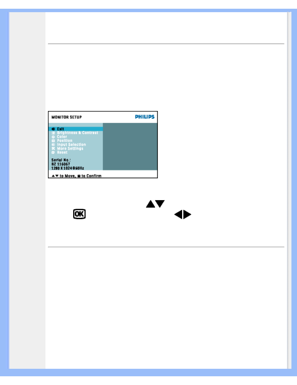 On-screen display | Philips 190X6 User Manual | Page 22 / 96