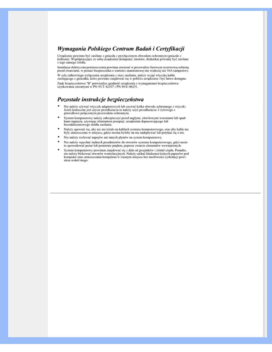 North europe, Nordic countries) information | Philips 190X6 User Manual | Page 58 / 96