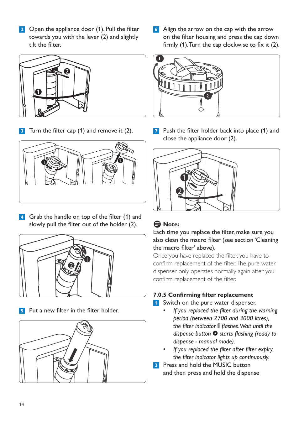 1 guarantee restrictions, 9 guarantee and service, 10 technical data | 11 frequently asked questions | Philips WP3891 User Manual | Page 14 / 60